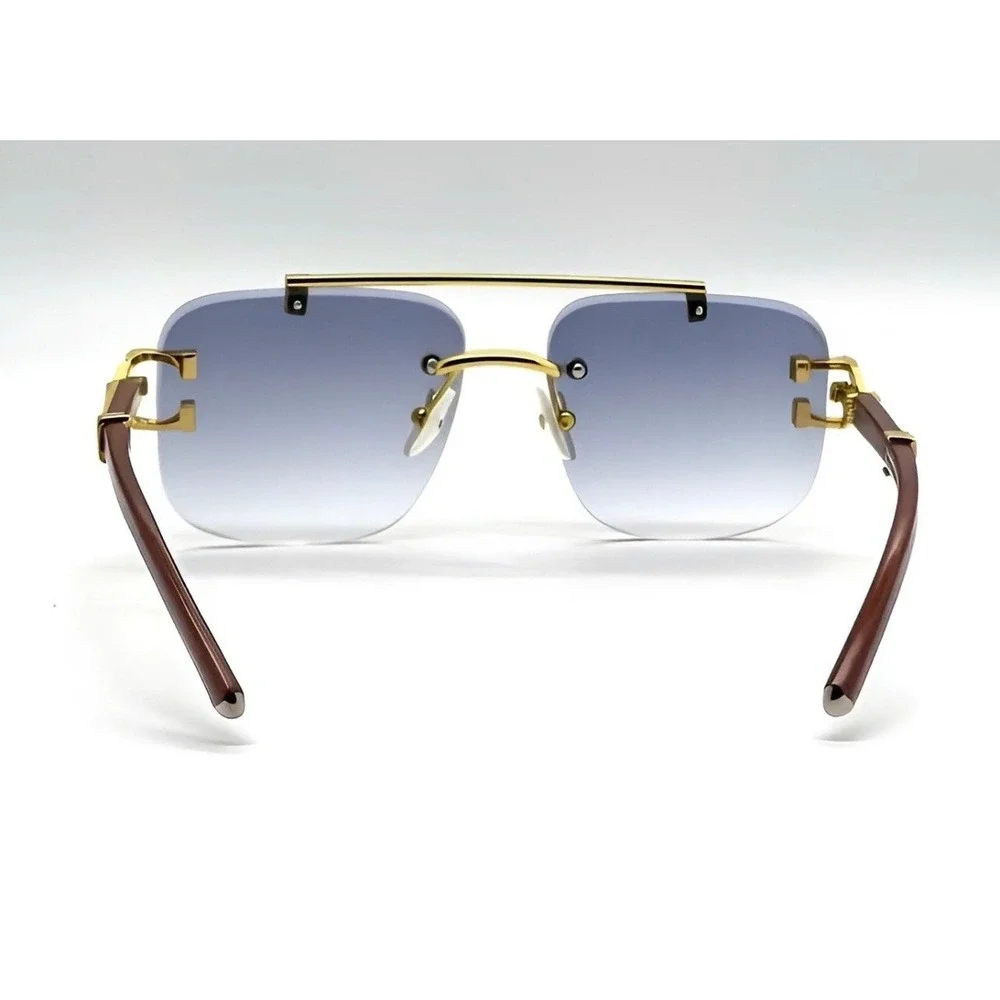 UV400 Protection 80's 90's Sophisticated Style Women‎ Sunglasses Black Lens Gold